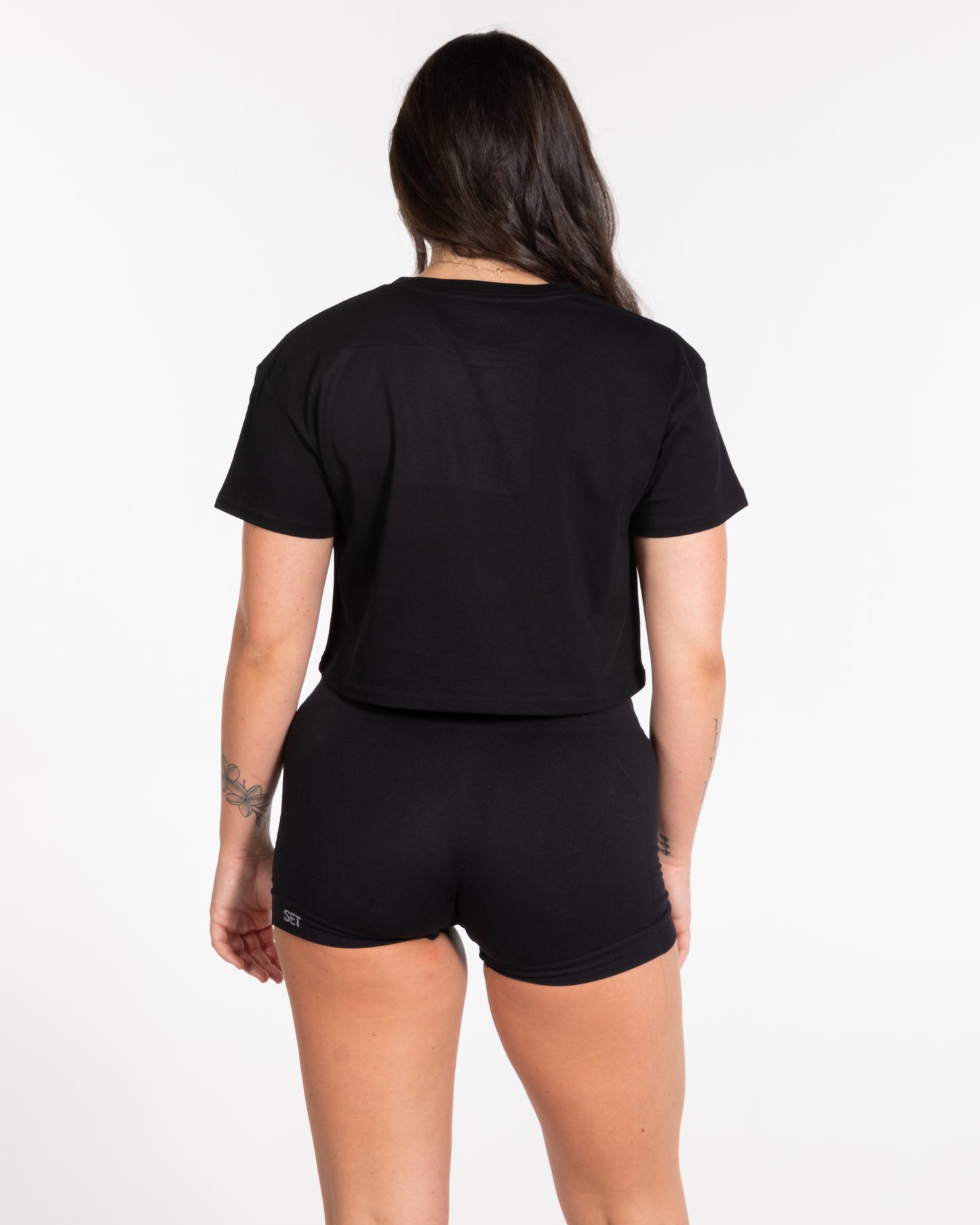 Be Kind Crop Tee - Black